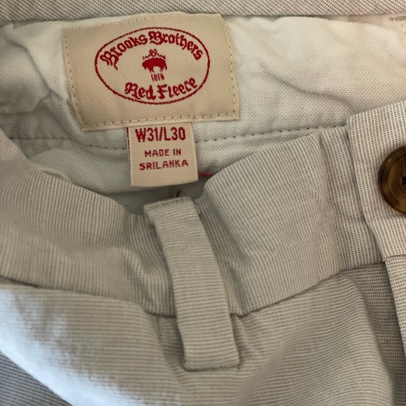 Brooks Brothers Red Fleece Slim Fit Chinos - White/Grey - Picture 4 of 5